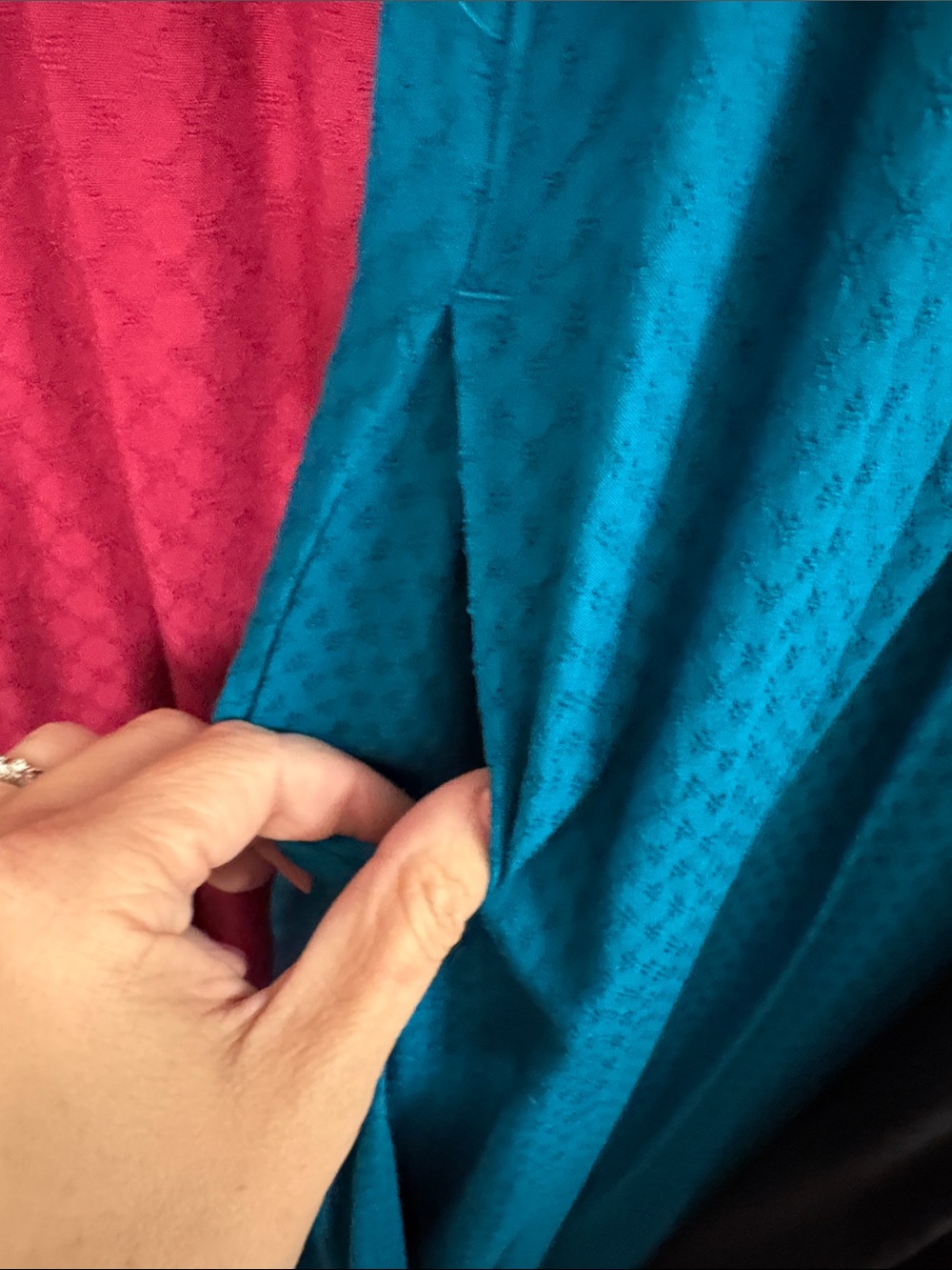 Croft and Borrow Size Large- Smocked Tank Midi Dress - Black, Teal, Fuchsia - Picture 6 of 7